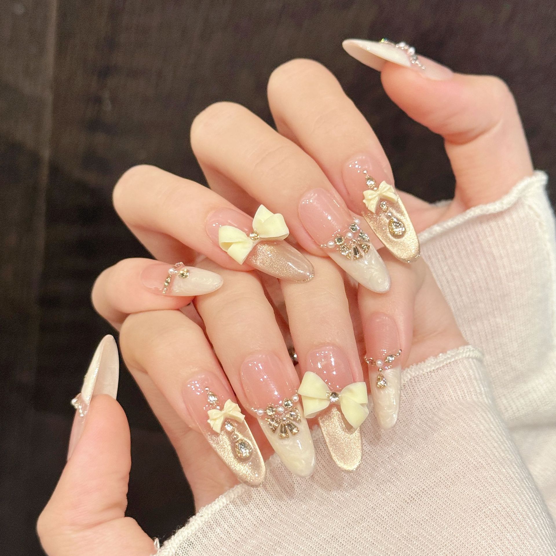 Nail Art Press On - 10 Adet El Yapımı Takma Tırnaklar