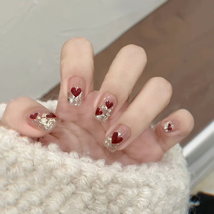 Nail Art Press On - 24 adet/set Kadınlar ve kızlar için