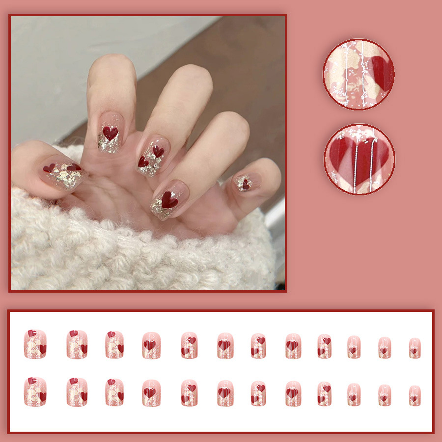 24 adet/set Kadınlar ve kızlar - Nail Art Press On incelemesi ve fiyatı