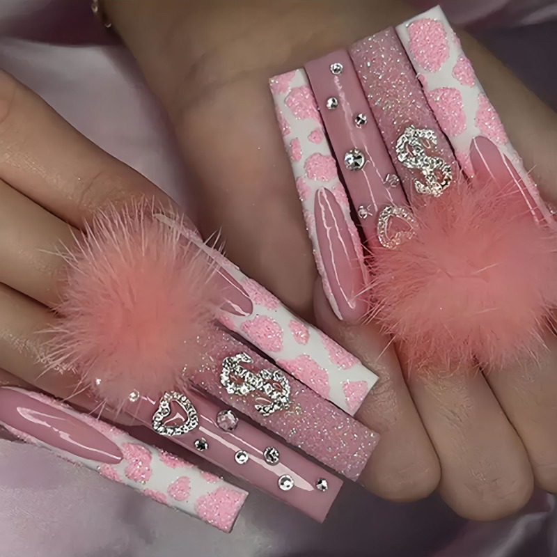24 adet ekstra uzun kare tırna - Nail Art Pink incelemesi ve fiyatı