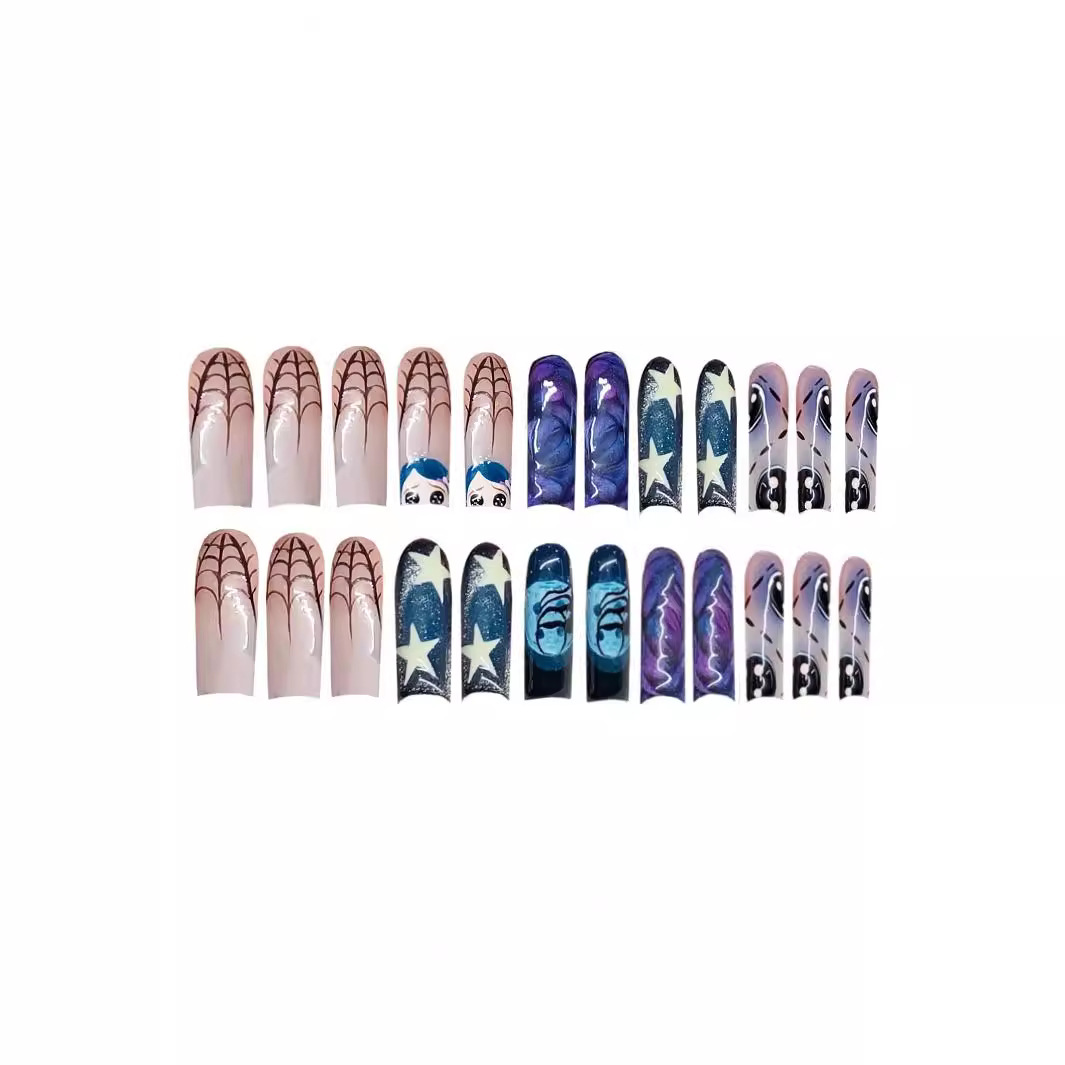 24 adet Y2k yıldız Graffiti ba - Nail Art Press On incelemesi ve fiyatı